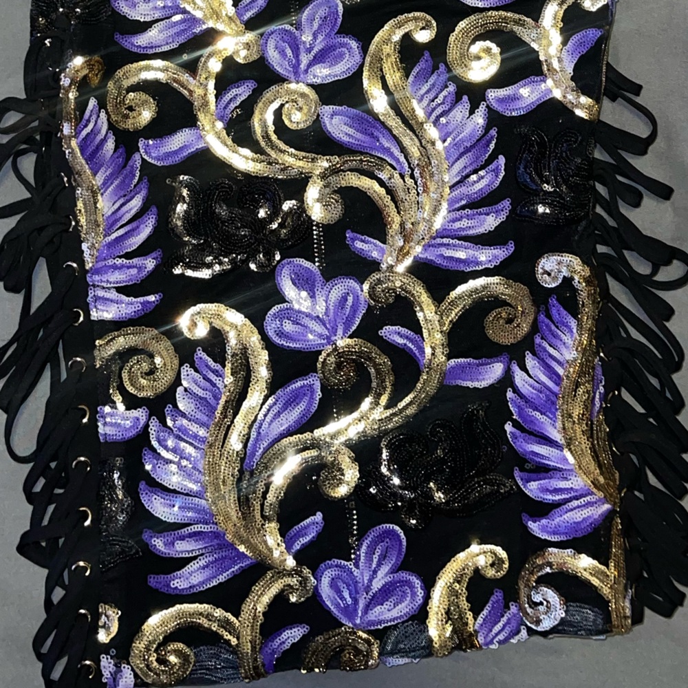 Black and Gold Women's Dress - Picture 9 of 9